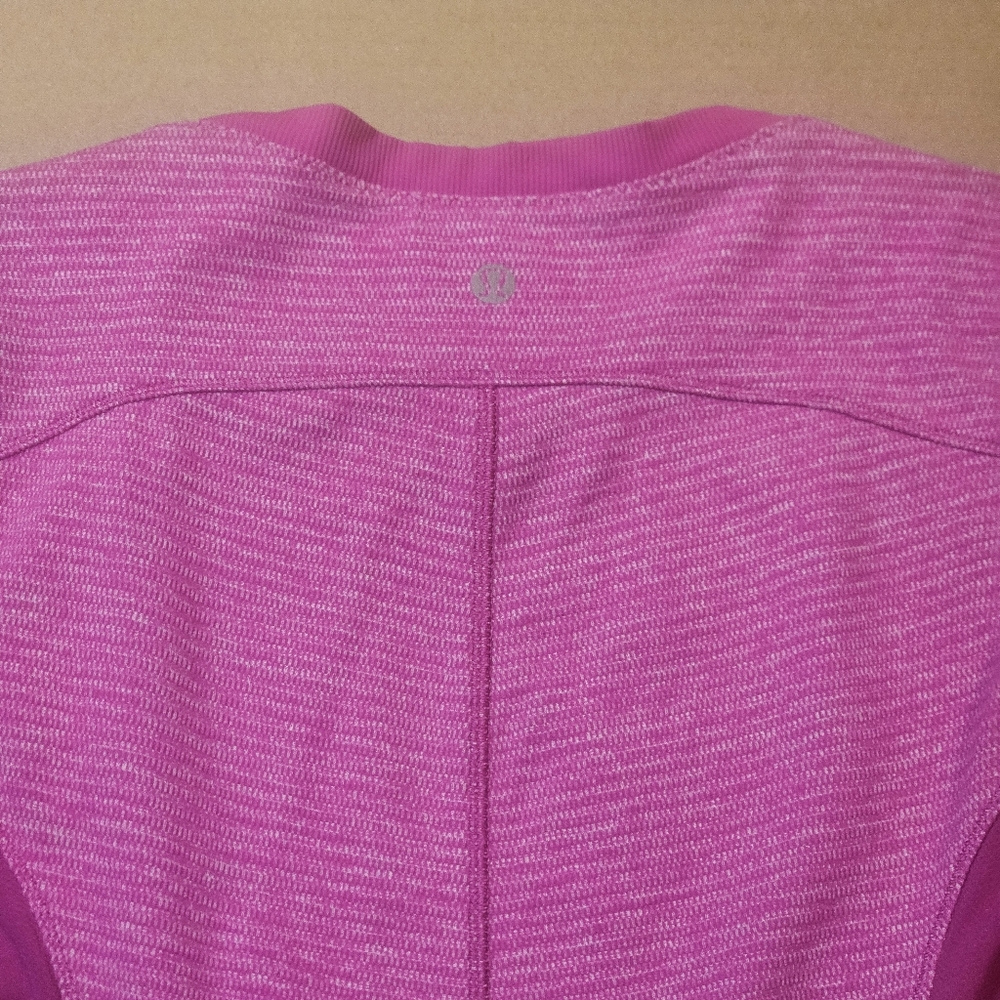 LULULEMON Womens Raspberry RULU BASE RUNNER L/S SHIRT Thumbholes - Picture 4 of 7